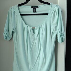 WHBM Size XS Mint blouse with silver details